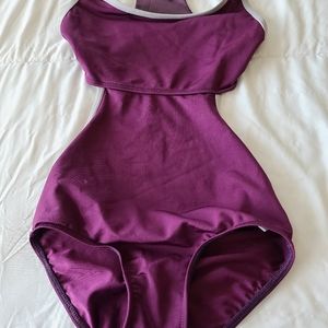 Mariia LC Cutout Purple Leotard